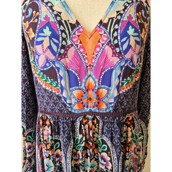 Johnny Was Saba Maxi Dress With Zipper Size XXL Bust 23” Length 59” Waist 21” - Picture 3 of 10